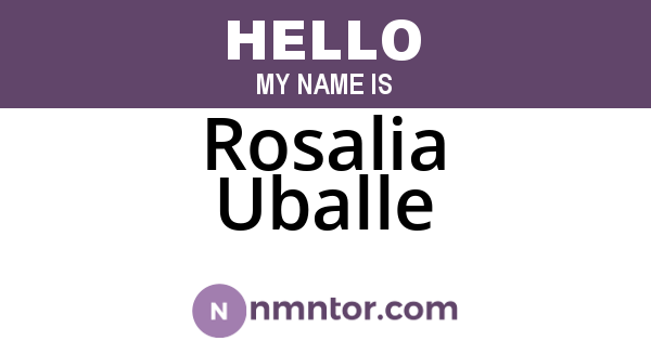 Rosalia Uballe