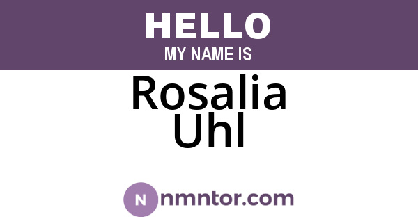 Rosalia Uhl