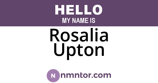 Rosalia Upton