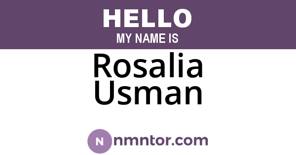 Rosalia Usman