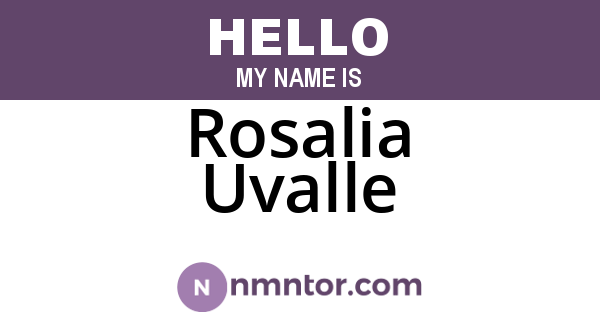 Rosalia Uvalle
