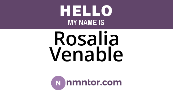 Rosalia Venable