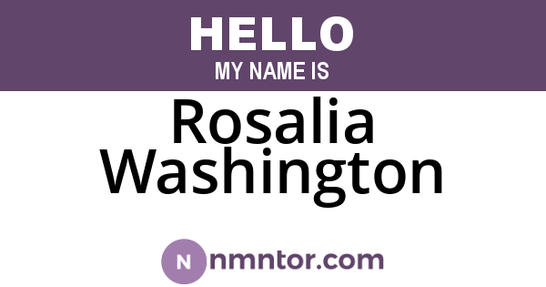 Rosalia Washington