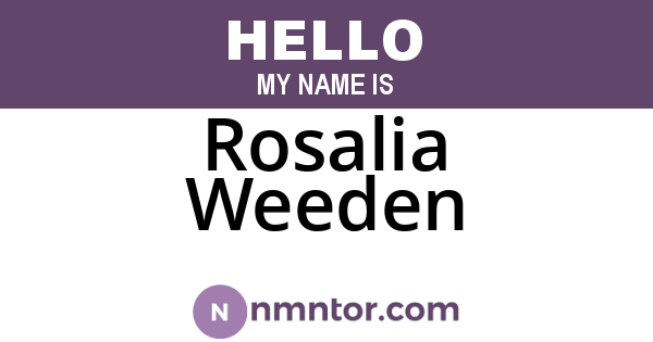 Rosalia Weeden