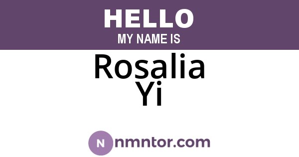 Rosalia Yi