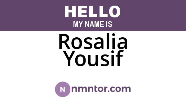 Rosalia Yousif