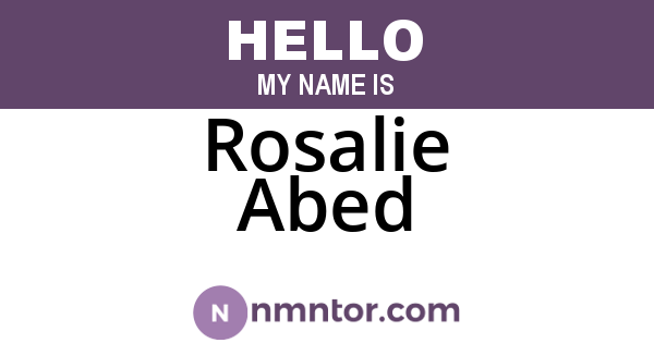 Rosalie Abed