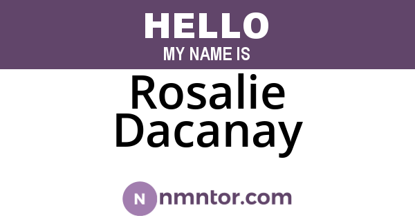 Rosalie Dacanay
