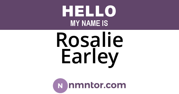 Rosalie Earley