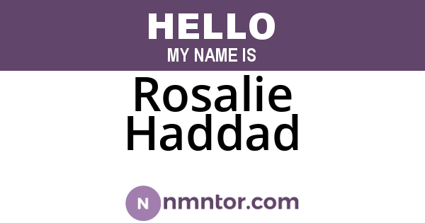 Rosalie Haddad