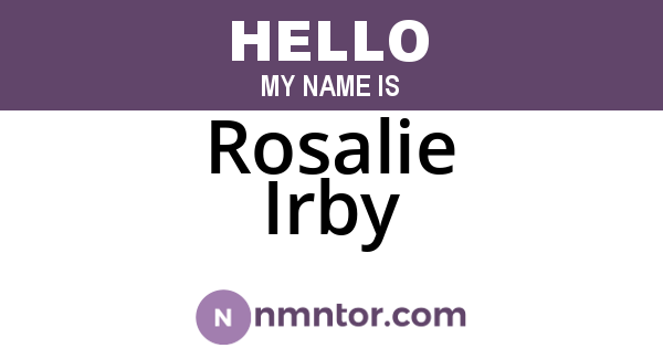 Rosalie Irby