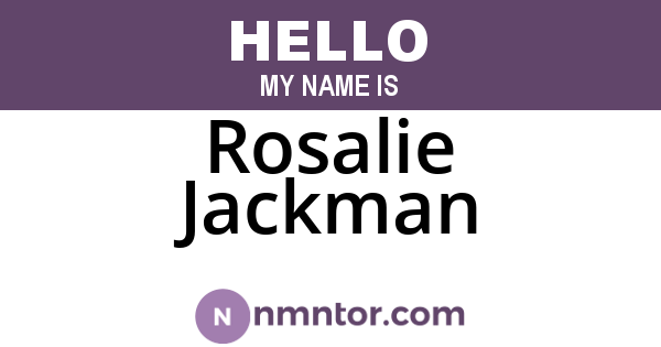 Rosalie Jackman