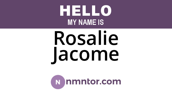 Rosalie Jacome