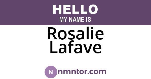 Rosalie Lafave