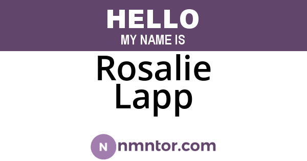 Rosalie Lapp
