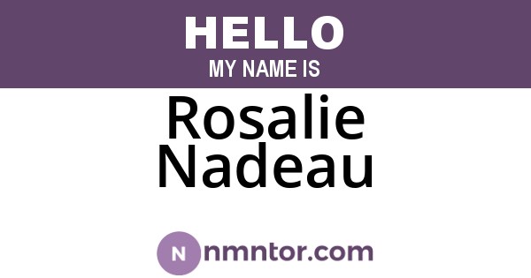 Rosalie Nadeau