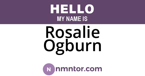 Rosalie Ogburn