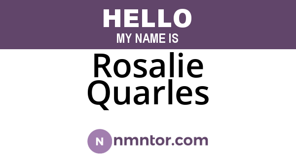 Rosalie Quarles