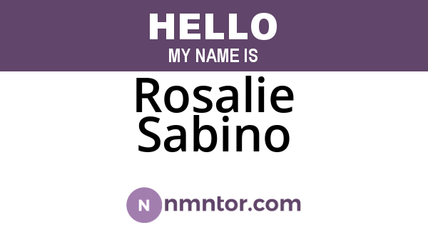 Rosalie Sabino