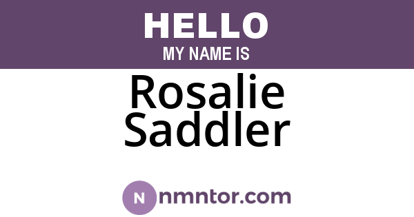 Rosalie Saddler