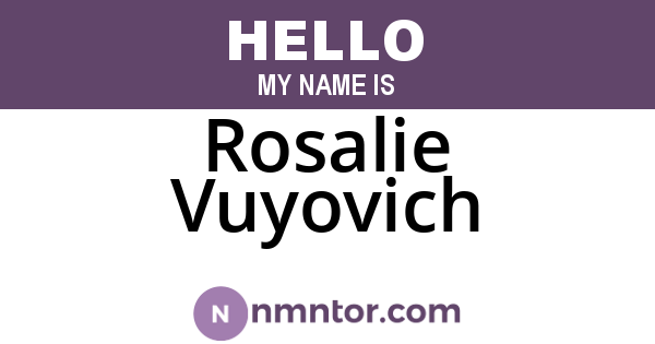 Rosalie Vuyovich