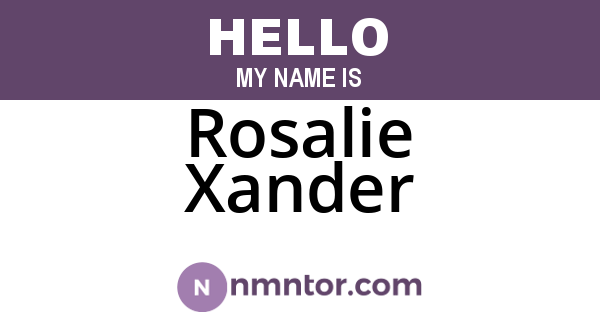 Rosalie Xander