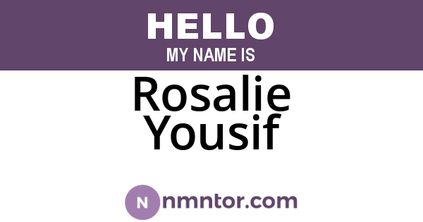 Rosalie Yousif