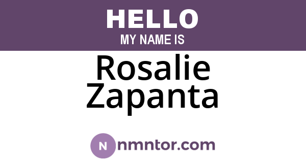 Rosalie Zapanta
