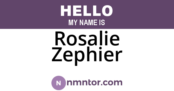 Rosalie Zephier