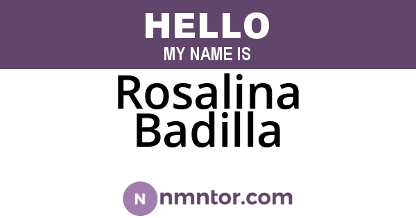 Rosalina Badilla