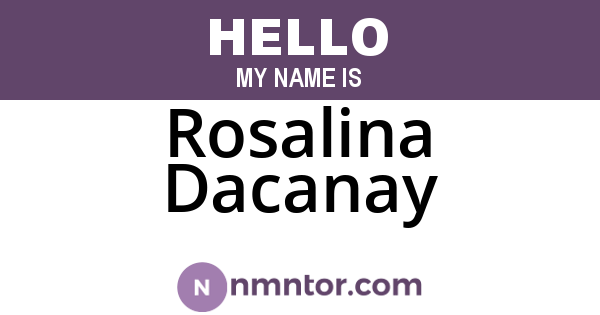 Rosalina Dacanay