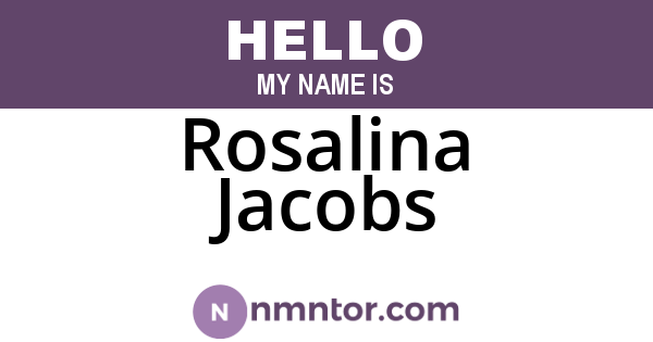 Rosalina Jacobs