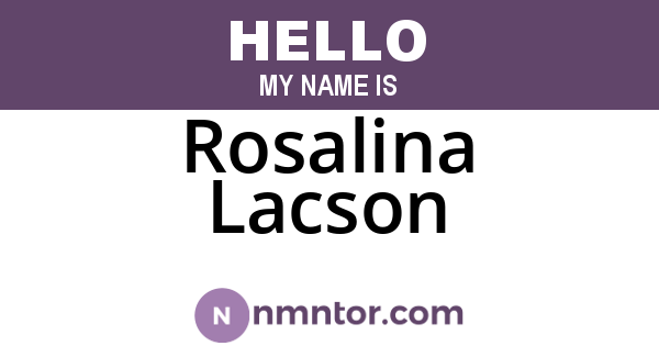 Rosalina Lacson