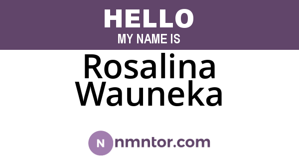 Rosalina Wauneka