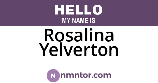 Rosalina Yelverton
