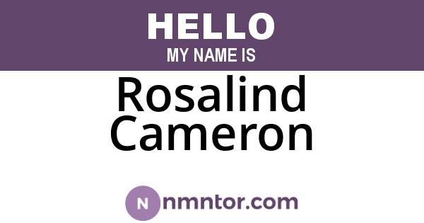 Rosalind Cameron