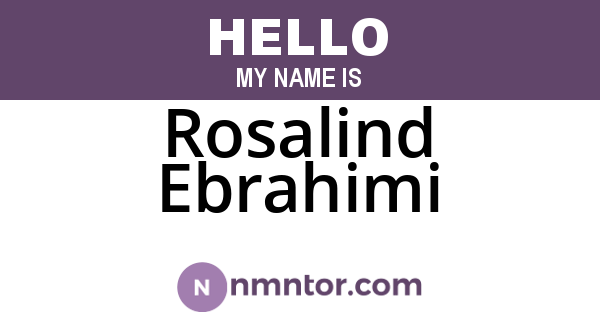 Rosalind Ebrahimi