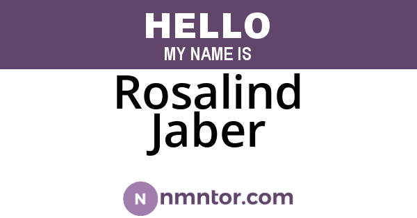 Rosalind Jaber