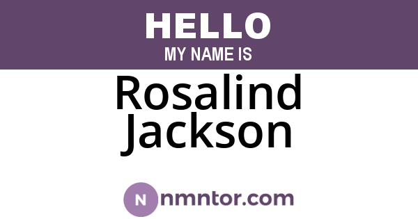 Rosalind Jackson