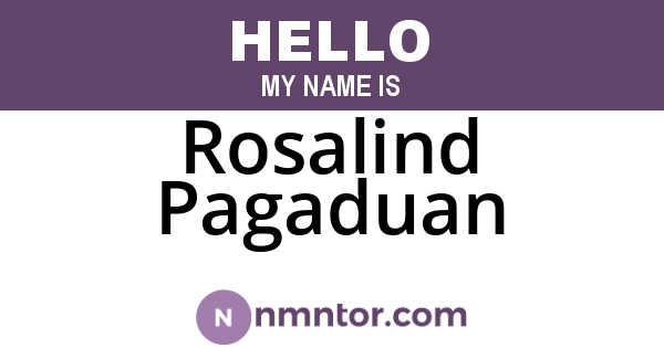 Rosalind Pagaduan