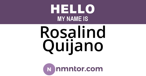 Rosalind Quijano