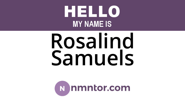 Rosalind Samuels