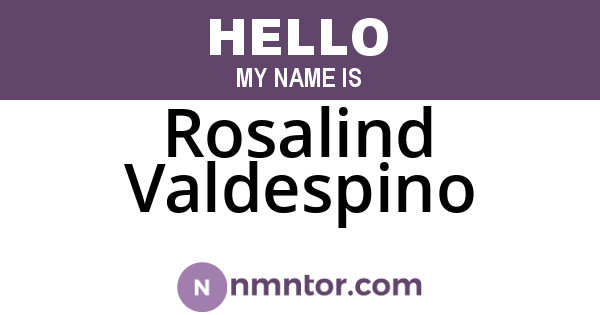 Rosalind Valdespino