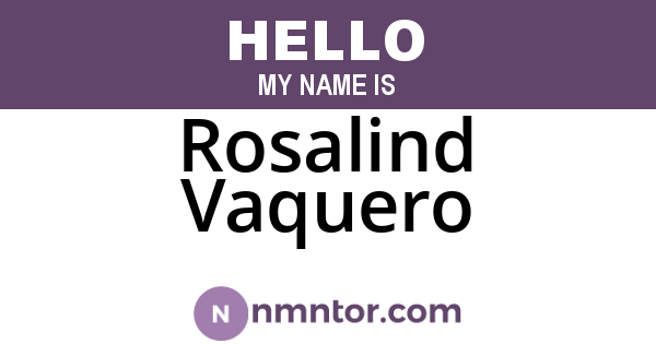 Rosalind Vaquero