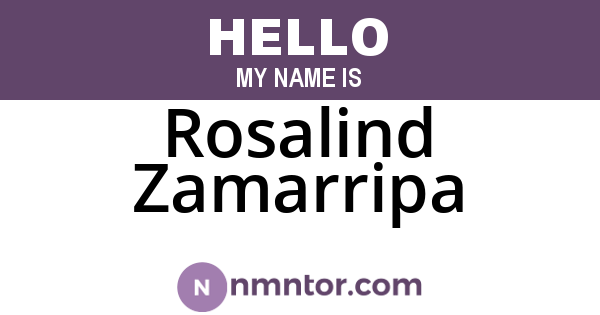 Rosalind Zamarripa