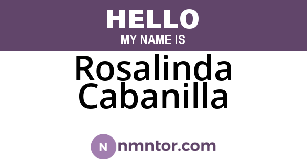 Rosalinda Cabanilla