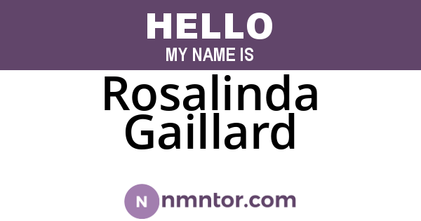 Rosalinda Gaillard