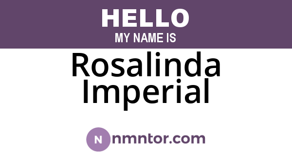 Rosalinda Imperial