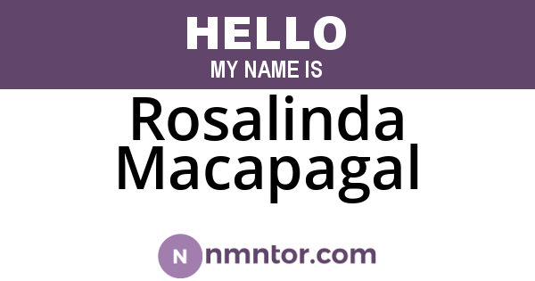 Rosalinda Macapagal