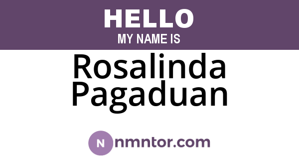 Rosalinda Pagaduan